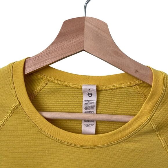 Lululemon Utility Yellow Long-Sleeve Top in Size 4 - Picture 5 of 6